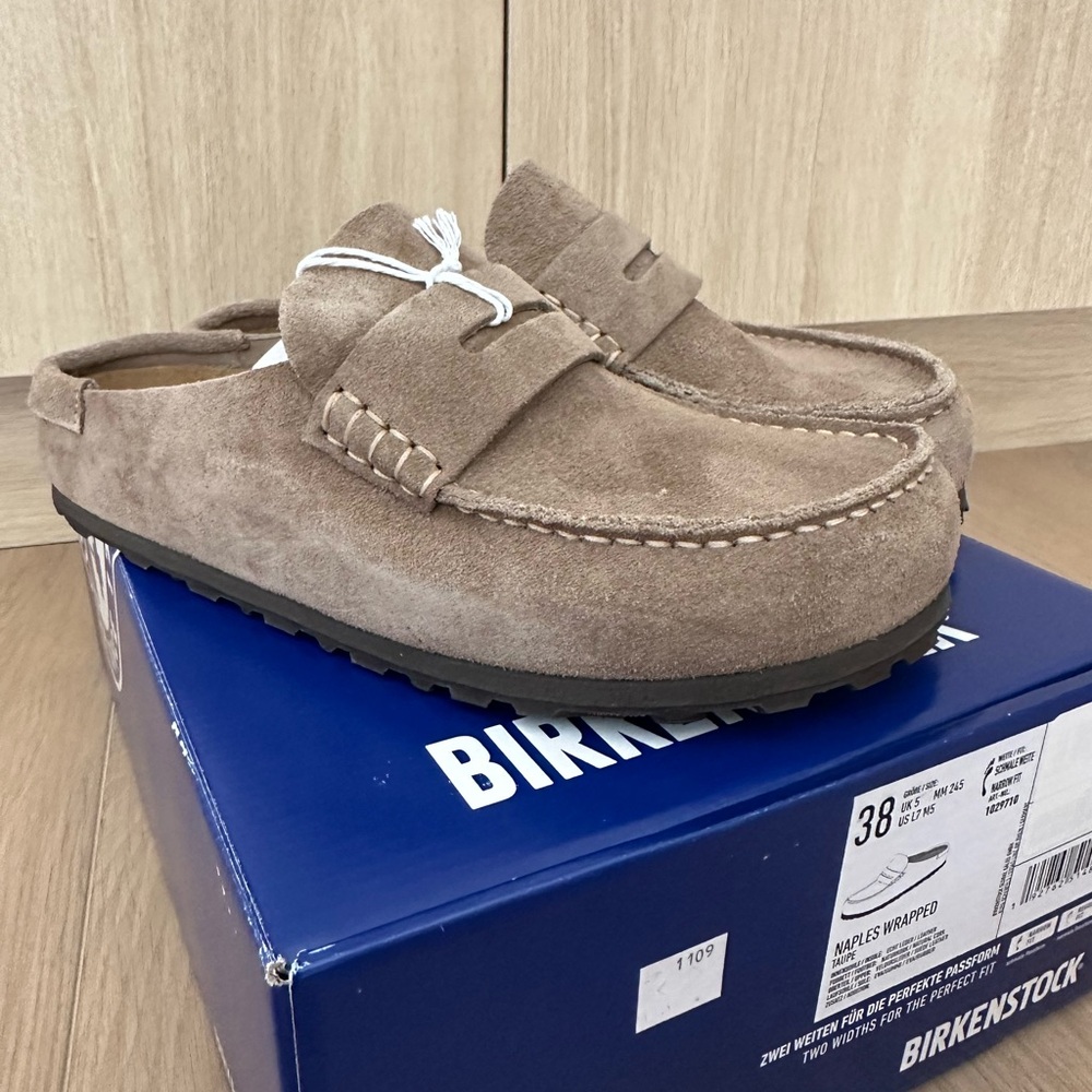 Birkenstock Women's Naples Loafer Clog (1029710) - Taupe - sz 38